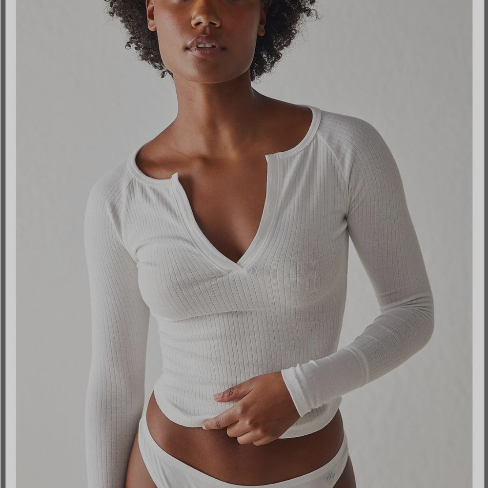 Free People Intimately Billie White Long Sleeve